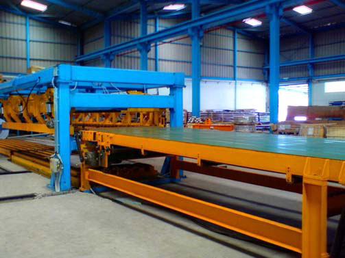 Inspection Conveyor & Bomb-door stacker for stainless strip 1500x10 mm